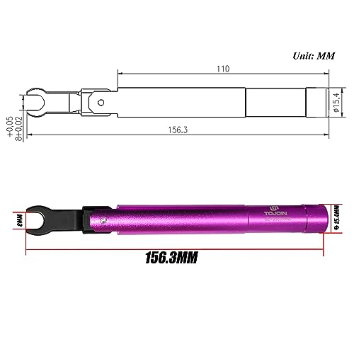 UU TOJOIN TOJOIN 1 pcs SMA Torque Wrench for RF Connector 8 in·lbs (0.9 N·m) Opening 8mm (5/16") for SMA 3.5mm/2.92mm Adapter Convertor Portable Spanner for Professionals Industry Purple - Image 3
