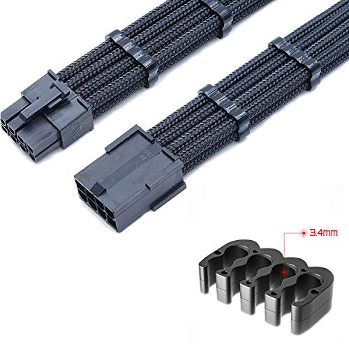 upHere 24 Pieces Set = 24-pin x 4, 8-pin x 12, 6-pin x 8 for 3 mm up to 3.4 mm/0.13inch- Black(3.4 mm/0.13inch)-CM245 - Image 3