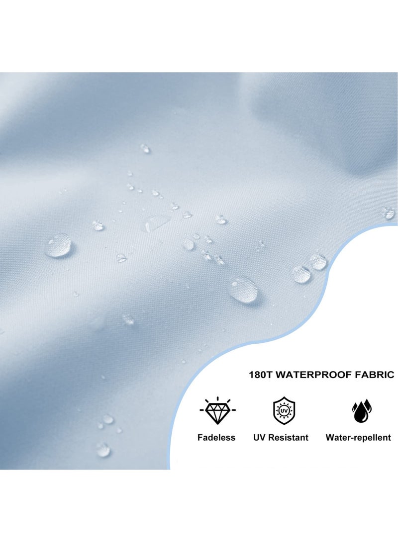 زيريفام مظلة صغيرة للسفر، مظلة صغيرة مدمجة قابلة للطي مع حقيبة، 6 أضلاع، مظلة محمولة خفيفة الوزن وخفيفة الوزن، مظلات فوق البنات والأشعة فوق البنفسجية بجيب للمطر والشمس للأطفال البنات الأولاد النساء (أزرق) - Image 2