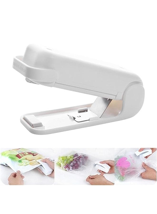 KASTWAVE آلة ختم صغيرة جديدة لختم الأكياس البلاستيكية آلة ختم للأكياس البلاستيكية آلة ختم يدوية صغيرة آلة ختم الطعام الصغيرة آلة ختم صغيرة للتغليف البلاستيكي (وردي، 1 قطعة) - Image 3