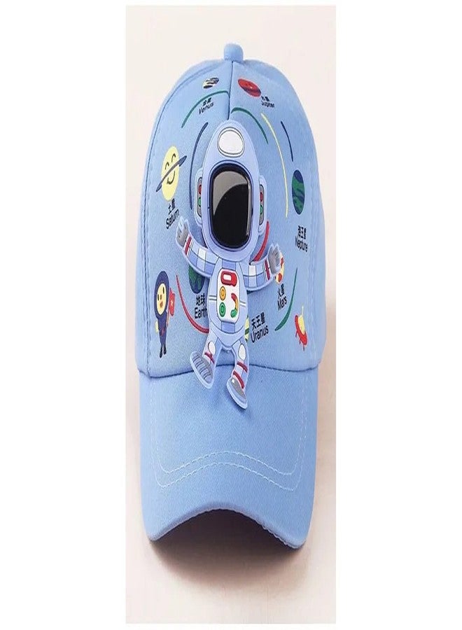 EvoNest Kids Cap - Kids Space Cap 3D Astronaut Hat for 3-5 Year Kids - Sunshade Protection Hat (Blue) - Image 3