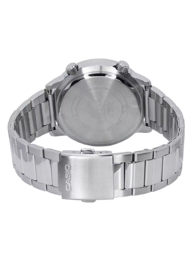 CASIO Quartz Analog Black Dial Stainless Steel Men's Watch MTD-135D-1AV - Image 3