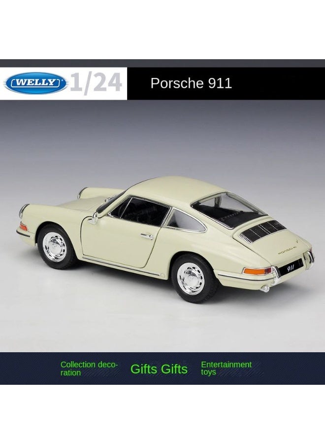Welly 1:24 Scale Porsche 911 Turbo Die-Cast Model Car, Zinc Alloy Metal Collectible with Manual Push Operation, Detailed Sports Car Replica for Display and Collectors - Image 5