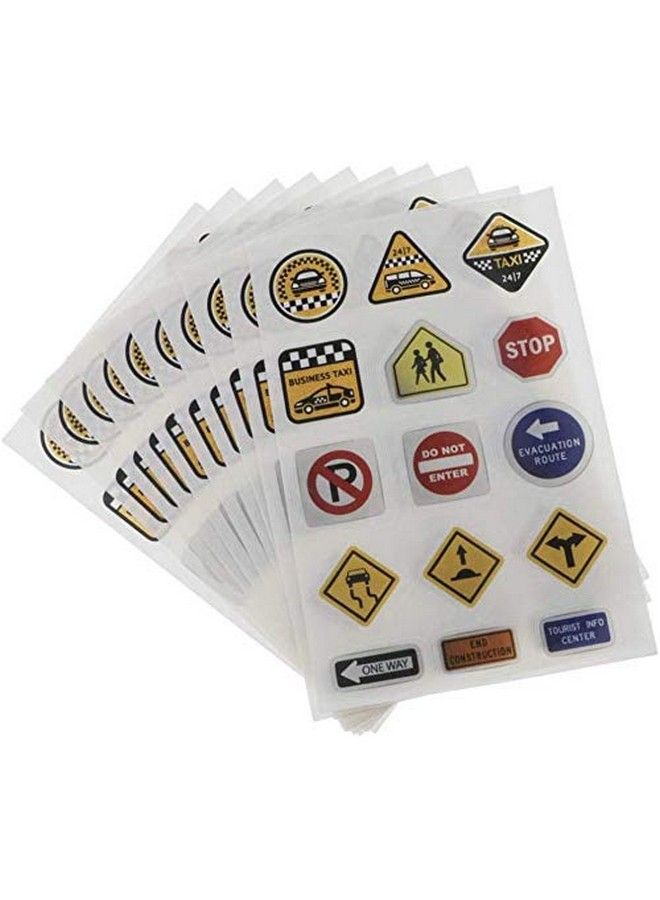 FRECI 10 Sheets Road Sign Stickers Diy Traffic Play Stickers To Develop Your Kids Imagination And Memory B - Image 3