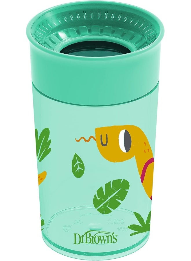 Dr. Brown’s Smooth Wall Cheers 360 Cup, 10 Oz/300 Ml, Green Deco (9M+), 1-Pack - Image 3