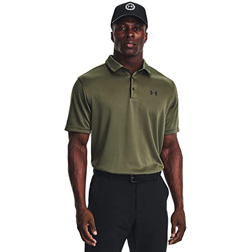 Under Armour Men's Tech Golf Polo, (390) Marine OD Green / / Black, Medium - Image 1