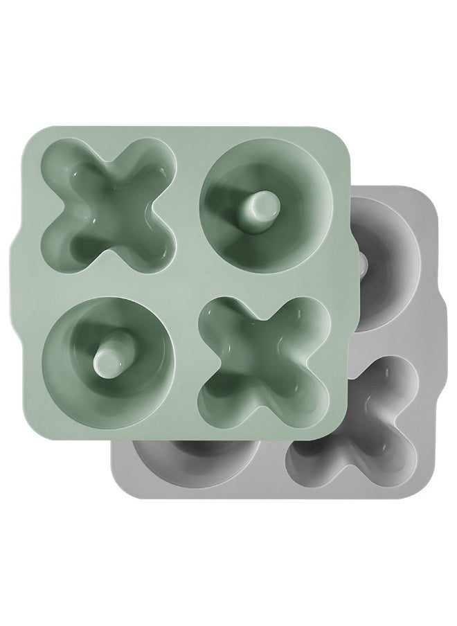 Minikoioi XOXO Cake Silicone Mold 2pcs  River Green/Powder Grey  - Image 2