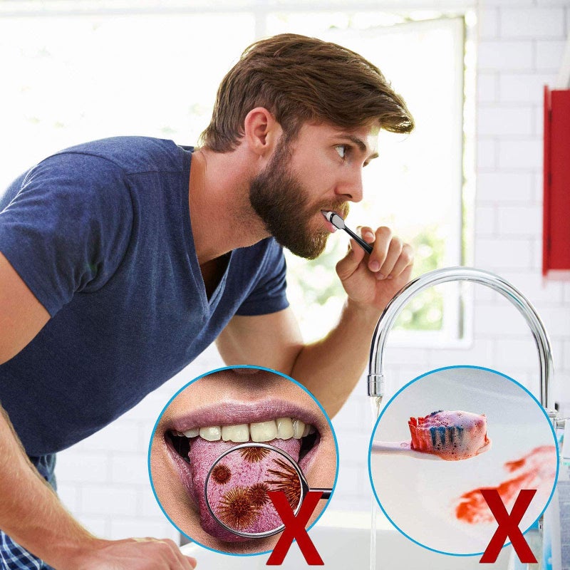 Boao 4 Pcs Soft Bristle Toothbrush Nano Toothbrush Ultra Soft Brush Manual Brush with 20,000 Bristles for Sensitive Teeth and Gum Adult Kid Children(Black) - Image 4