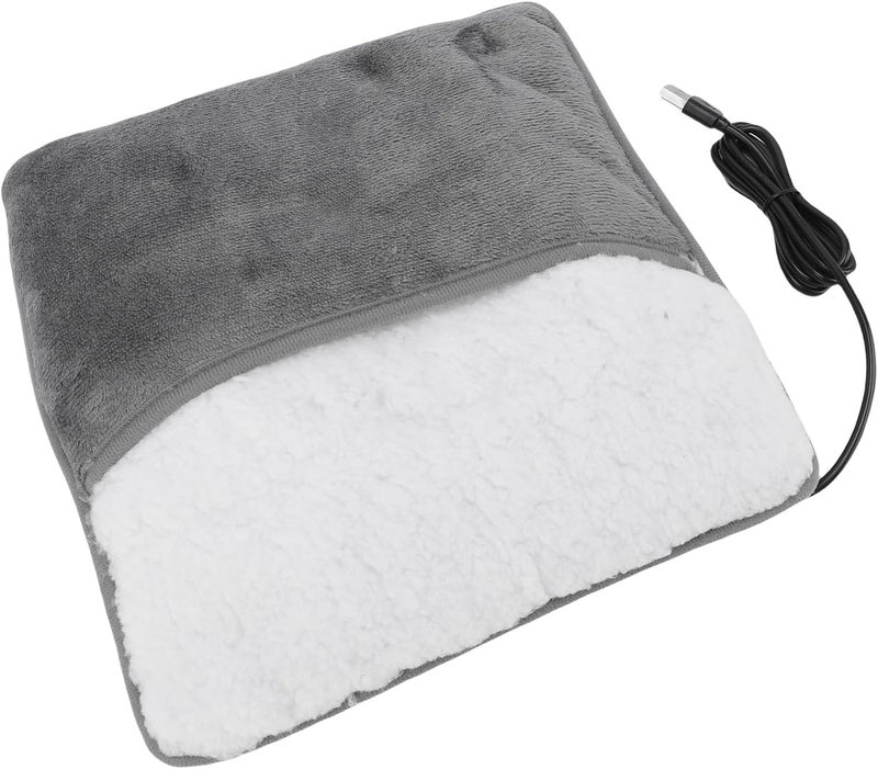 Brrnoo Electric Foot Warmer, USB Powered Soft Fleece Heating Pad with Smart Thermostat, for Feet Hands Waist Abdomen Home Office Use - Image 1