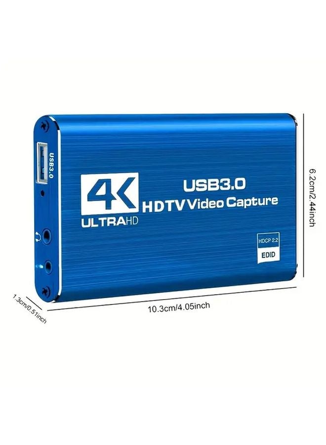 بطاقة التقاط الفيديو الذهبية بدقة 4K فائقة الوضوح وتردد 60 هرتز ومنفذ USB 3.0 للبث المباشر وألعاب OBS - Image 2