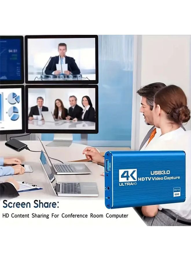 بطاقة التقاط الفيديو الذهبية بدقة 4K فائقة الوضوح وتردد 60 هرتز ومنفذ USB 3.0 للبث المباشر وألعاب OBS - Image 3