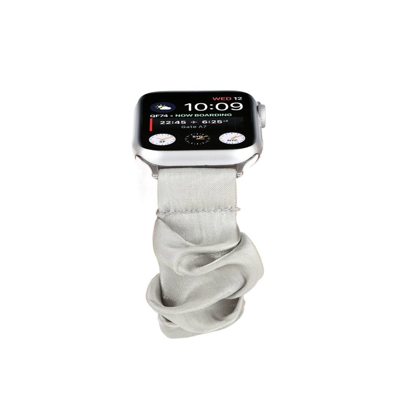 AD Beige Smartwatch Band Compatible with Apple Watch / SE with Adjustable Fit Replacement Strap for Daily Wear - Image 5
