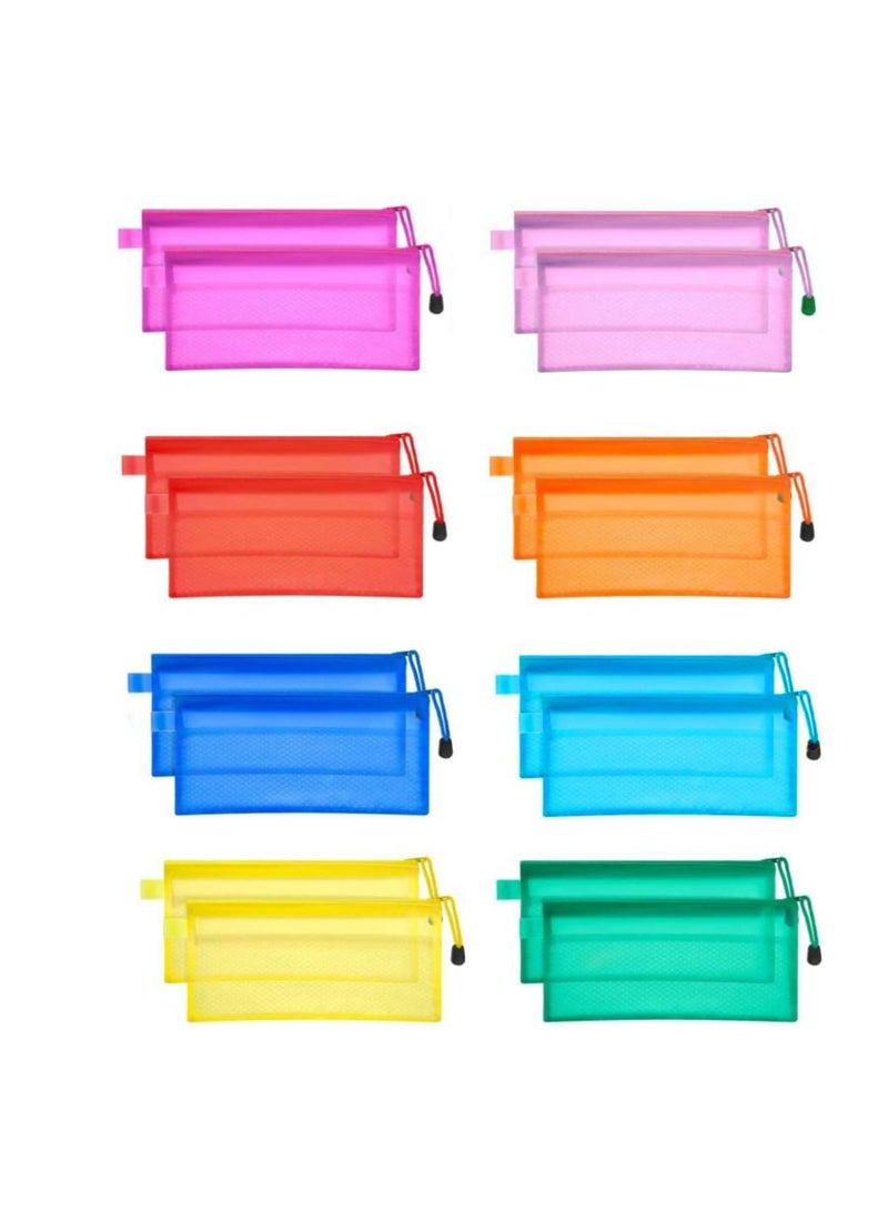 Waterproof Mesh Plastic Document Pouch – A4 orange , Secure Zipper, Multi-Purpose for Papers and Files - Image 5