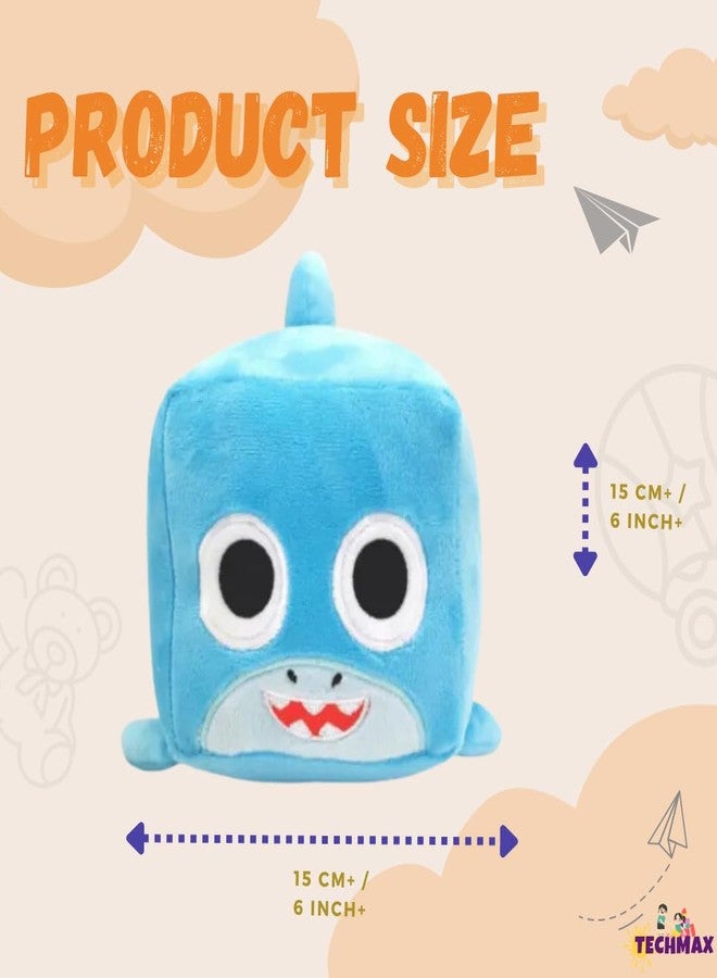 TechMax Solution لعبة سمكة قرش مربعة لطيفة من القطيفة الناعمة من TechMax Solution - Image 2