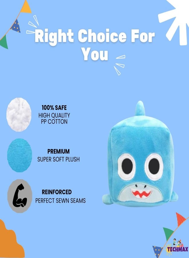 TechMax Solution لعبة سمكة قرش مربعة لطيفة من القطيفة الناعمة من TechMax Solution - Image 3