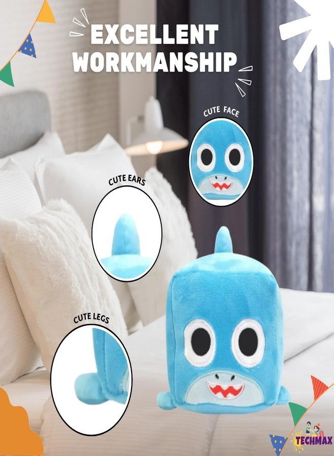 TechMax Solution لعبة سمكة قرش مربعة لطيفة من القطيفة الناعمة من TechMax Solution - Image 4