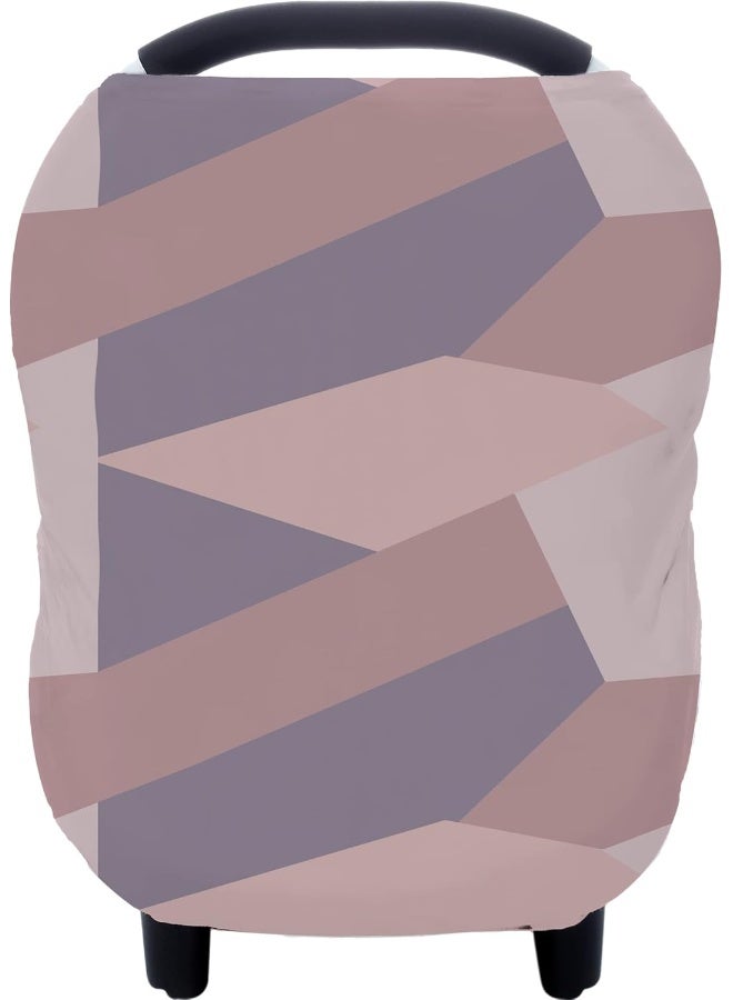 Hicoco Carseat Cover Boy and Girls - Multi-use Nursing Car Seat Canopy Cover for Breastfeeding, Infant Stroller Cover, High Chair Cover (Baby Pink) - Image 1