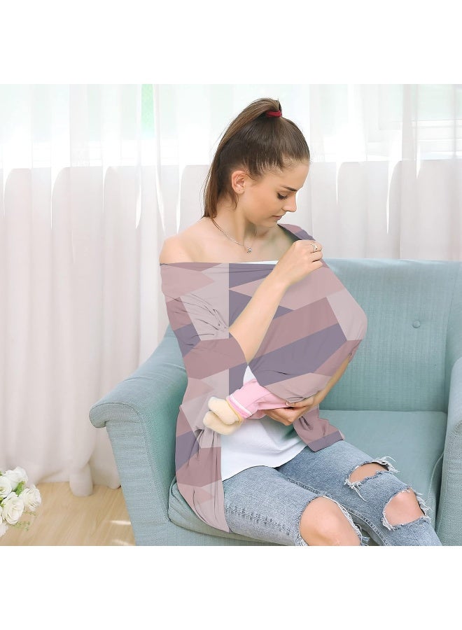 Hicoco Carseat Cover Boy and Girls - Multi-use Nursing Car Seat Canopy Cover for Breastfeeding, Infant Stroller Cover, High Chair Cover (Baby Pink) - Image 5