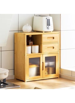ZUCNG ZUCNG Kitchen Pantry Storage Cabinet with Doors and Shelves, Large Capacity Storage Organizer, Double Layer Countertop Drawer Cabinet Storage Cabinet for Kitchen Living Room Bedroom  - Image 5