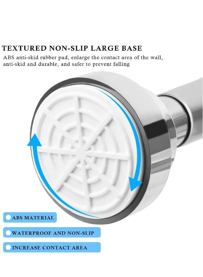 Extendable Clothes Rail, 50-85cm Stainless Steel Extendable Clothes Rail, No Drilling Shower Curtain Rail for Bathroom, Kitchen, Closet, Hanging Pole No Tool Require