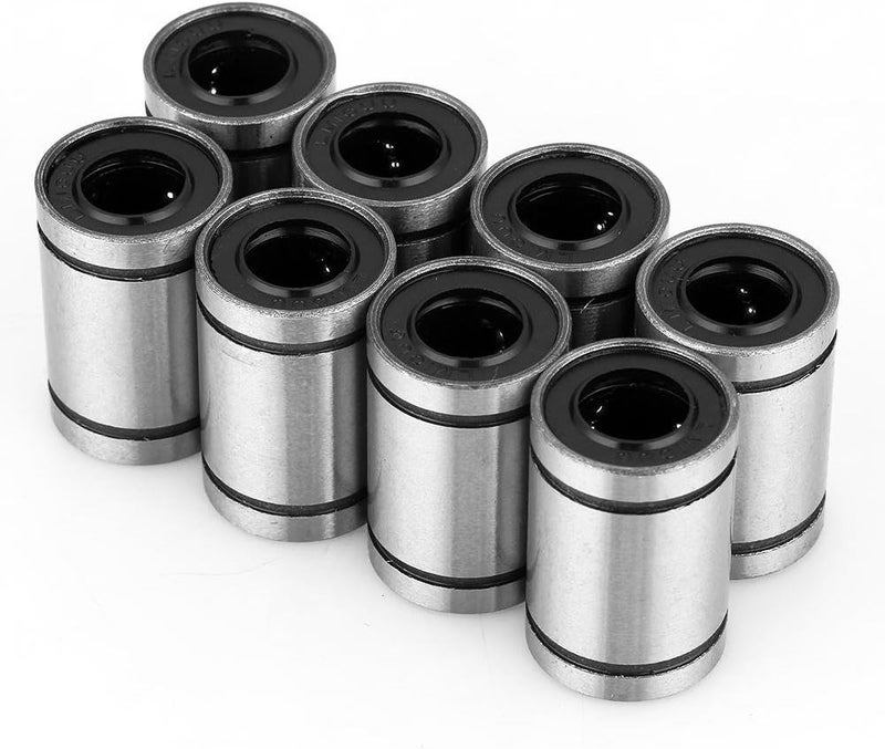Wal front 8Pcs LM10UU Linear Bearings Inner Diameter 10mm CNC Linear Motion Ball Bearing Bushing Double Side Rubber Sealed for 3D Printer CNC Parts (10 * 19 * 29mm) - Image 3