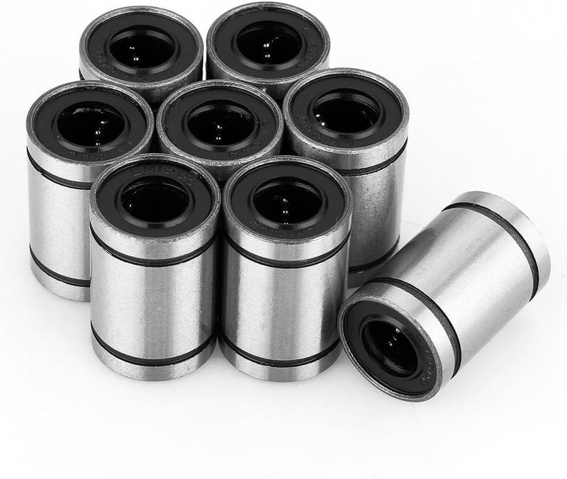 Wal front 8Pcs LM10UU Linear Bearings Inner Diameter 10mm CNC Linear Motion Ball Bearing Bushing Double Side Rubber Sealed for 3D Printer CNC Parts (10 * 19 * 29mm) - Image 1