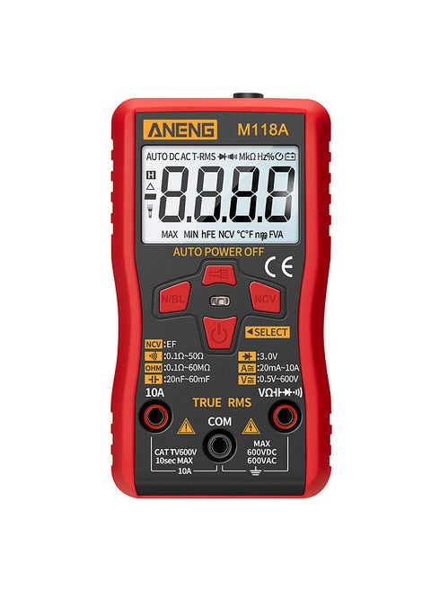 M118A Auto Ranging Digital Multimeter High-Accuracy TRMS 6000 Counts Voltage Current Ohm Capacitance Diode Multi Tester