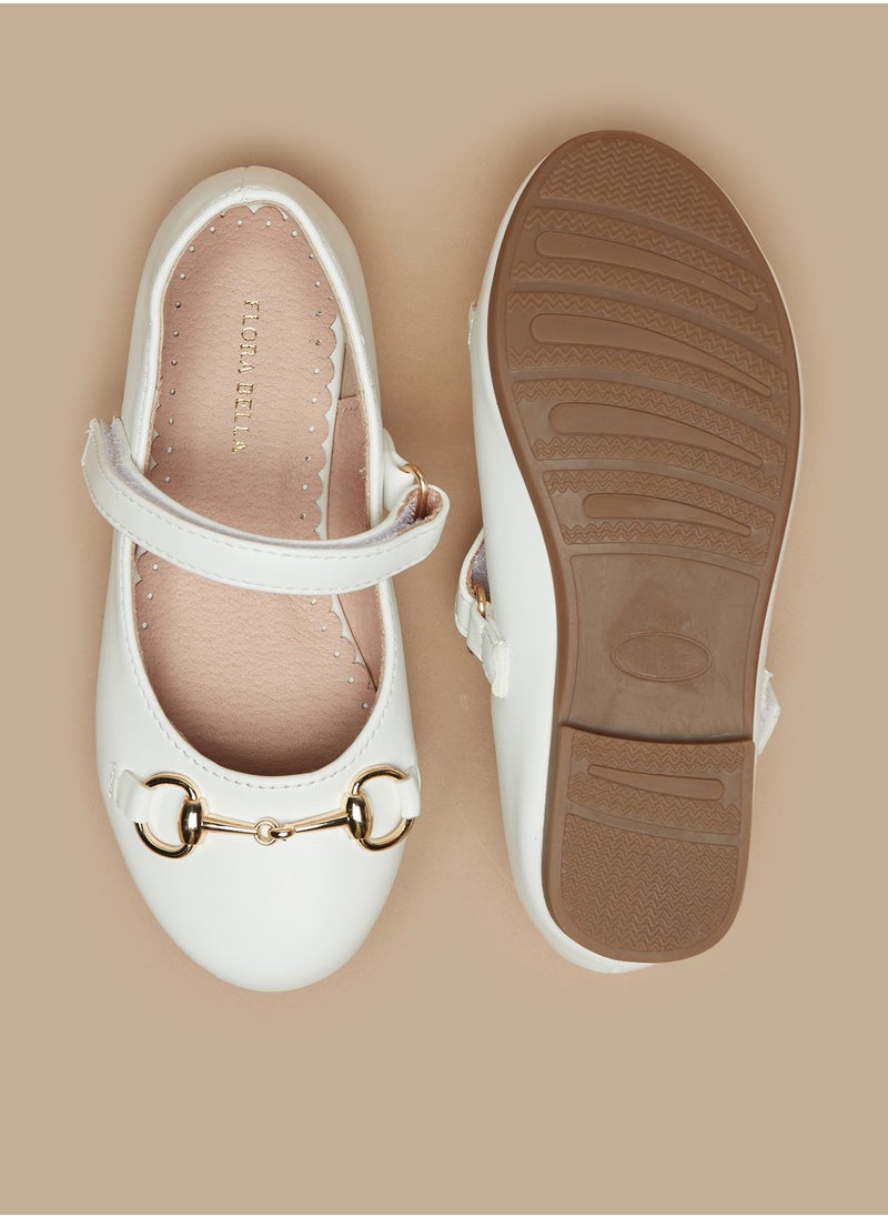 Flora Bella By Shoexpress - Girls Metal Accent Round Toe Ballerina Shoes - Image 1