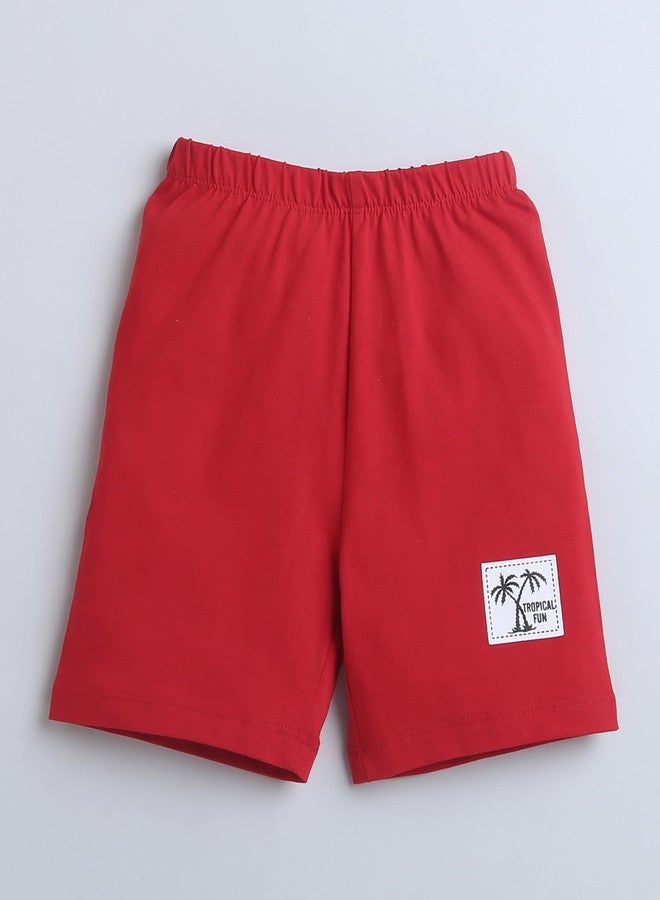 BUMZEE Red & White Boys Sleeveless T-Shirt & Short Set Age - 12-18 Months (Peb9122D-red.wht) - Image 4