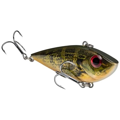 Strike King (REYESD12-667) Red Eyed Shad Fishing Lure, Lipless Crankbait, Free-Floating Internal Rattles, 3D Eyes, Premium Size 3 Treble Hooks, 1/2-Ounce, Sinking, DB Craw - Image 4