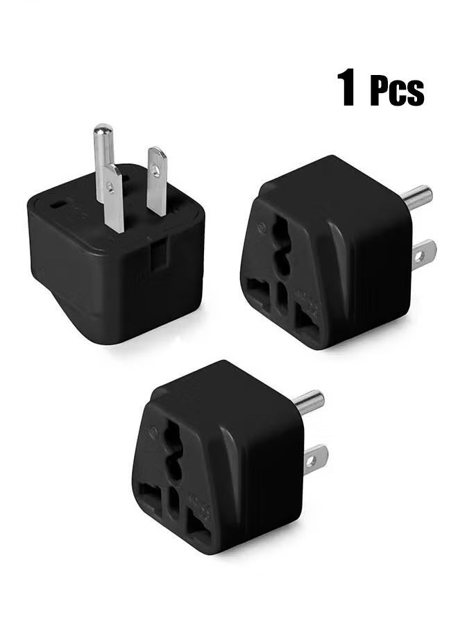هومستر 1 جهاز كمبيوتر شخصي العالم إلى الولايات المتحدة المكونات محول السفر ، متعددة الوظائف عالمية الاتحاد الأفريقي / المملكة المتحدة / الاتحاد الأوروبي / أوروبا / إيطاليا تحويل منفذ الطاقة للولايات المتحدة الأمريكية / كندا / اليابان / البرازيل / الفلبين / تايلاند-CE معتمدة وموافقة مع RoHS-الأسود - Image 2