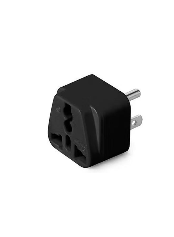 هومستر 1 جهاز كمبيوتر شخصي العالم إلى الولايات المتحدة المكونات محول السفر ، متعددة الوظائف عالمية الاتحاد الأفريقي / المملكة المتحدة / الاتحاد الأوروبي / أوروبا / إيطاليا تحويل منفذ الطاقة للولايات المتحدة الأمريكية / كندا / اليابان / البرازيل / الفلبين / تايلاند-CE معتمدة وموافقة مع RoHS-الأسود - Image 1