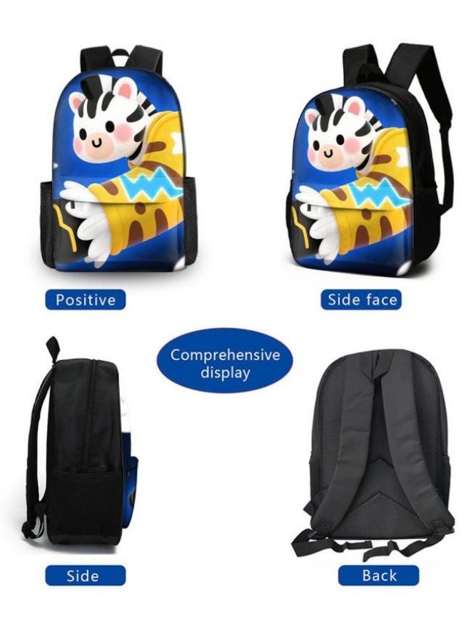 Bright Li Fire Students and children are very moved! Cute cartoon bag three-piece set, essential for travel (available for students, children, friends on outings, mountain climbing, school, etc.) - 63 - Image 3