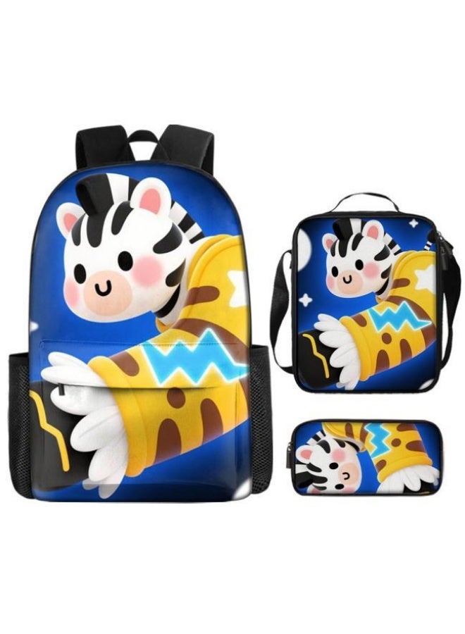 Bright Li Fire Students and children are very moved! Cute cartoon bag three-piece set, essential for travel (available for students, children, friends on outings, mountain climbing, school, etc.) - 63 - Image 2