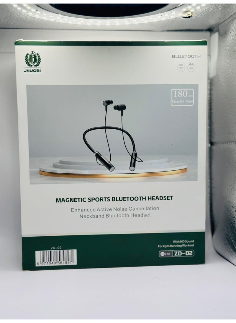 JNUOBI ZD 02 Magnetic Sports Bluetooth Neckband with ANC - Image 3