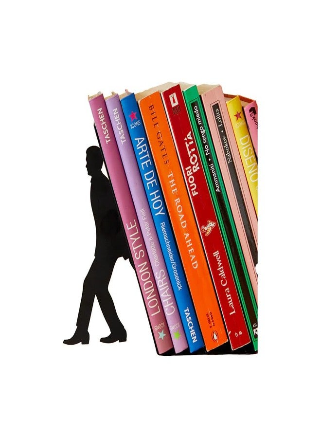 Balvi Too Many Black Bookends for Bookshelf Wizard Funny - Image 1