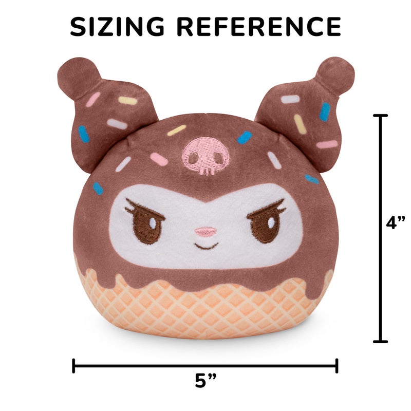 TeeTurtle Kuromi Reversible 4" Plushie - Kuromi Ice Cream - Officially Licensed Sanrio Soft Stuffed Animal - Image 4
