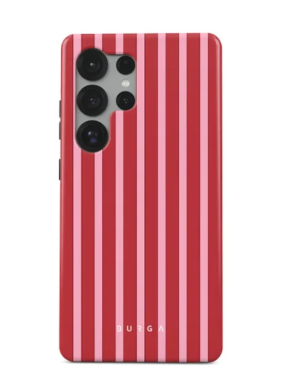 BURGA Samsung Galaxy S25 Ultra Mobile Phone Case Hybrid 2 Layer Hard Shell Silicone Protective Case, Scratch Resistant Shockproof Cover,Strawberry jam