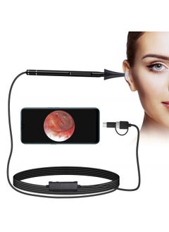 Jiusion 3.9mm Ultra-Thin Portable USB Digital Otoscope Camera with Carrying Case, HD 720P 6 LED Visual Ear Scope with 3 Hats 2 Silicone Caps 8 Earwax Spoons for Android Windows Mac NOT for iPhone iPad  - Image 1