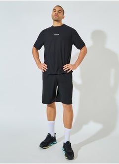 Styli Oversized Slogan Training T-Shirt with Pintuck Detail  - Image 2