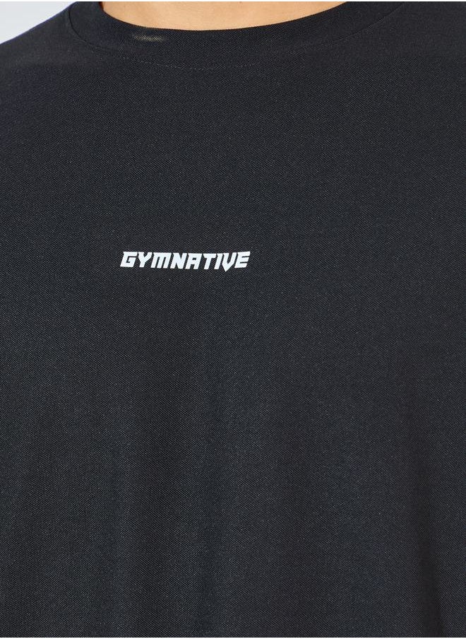Styli - Oversized Slogan Training T-Shirt with Pintuck Detail - Image 1
