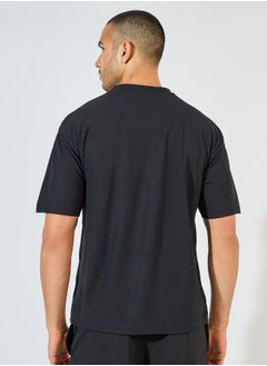 Styli Oversized Slogan Training T-Shirt with Pintuck Detail  - Image 4