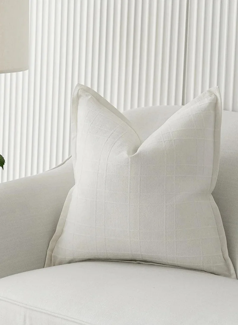 KNOT HOME Cushion Lenora Bianca (with filler) Pillow Knot Home Cover Set for Modern Sofa Contemporary Living Room Bedroom and Office Soft Washable