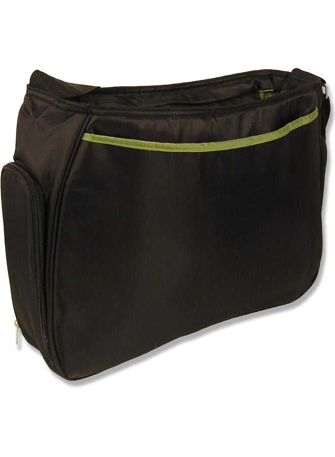 Trend Lab Black with Avocado Ultimate Hobo Style Tote Diaper Bag with Shoulder Strap - Image 2