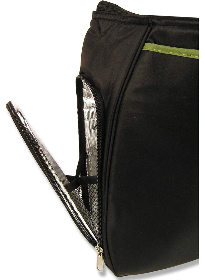 Trend Lab Black with Avocado Ultimate Hobo Style Tote Diaper Bag with Shoulder Strap - Image 3