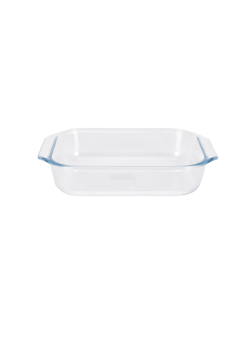 Royalford 1.35 L Glass Baking Dish with Lid-RF12204/ Rectangle Tray Perfect for Baking and Serving/ Casserole with Easy Grab Handles/ Oven, Dishwasher and Freezer Safe Clear - Image 3