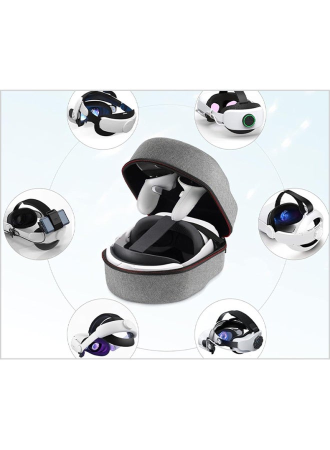 Quest3/2/Pico4Ultra/Pico4Pro Eva Cosmetics Bag Compatible With Vr Glasses Portable And Anti-Pressure 