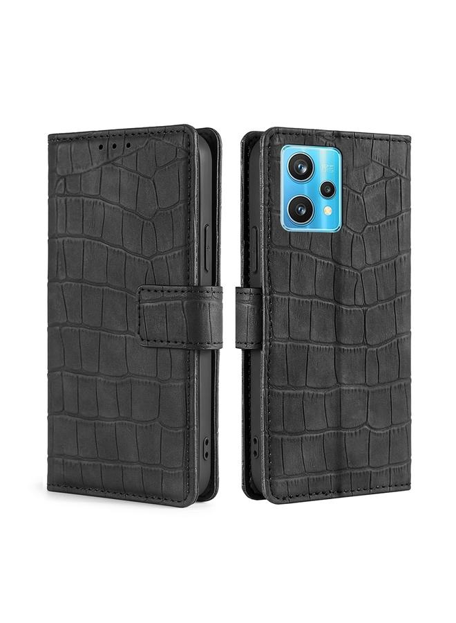 S-TOP Case For OPPO Realme 9 Pro+ Skin Feel Crocodile Magnetic Clasp Leather Phone Case - Image 2
