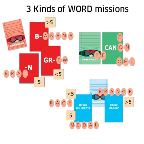Chalk and Chuckles Super Word Spy - Fun Family Word Game, Kids and Adults Age 8 and Up (8-99 Yrs), Educational Board Games for Girls, Boys 10 Years, Birthday Gifts for Kids - Image 4