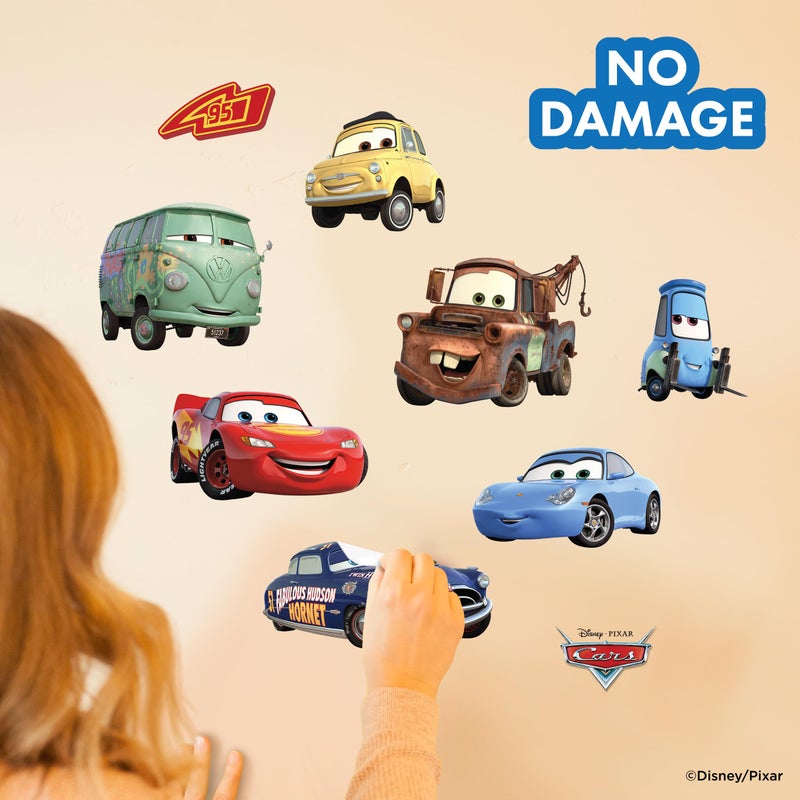 WALL PALZ Disney Pixar Cars Wall Decals - Lightning McQueen & Friends Small Vinyl Stickers for Bathroom Nursery Bedroom Decor - Peel and Stick Room Decorations - Image 4